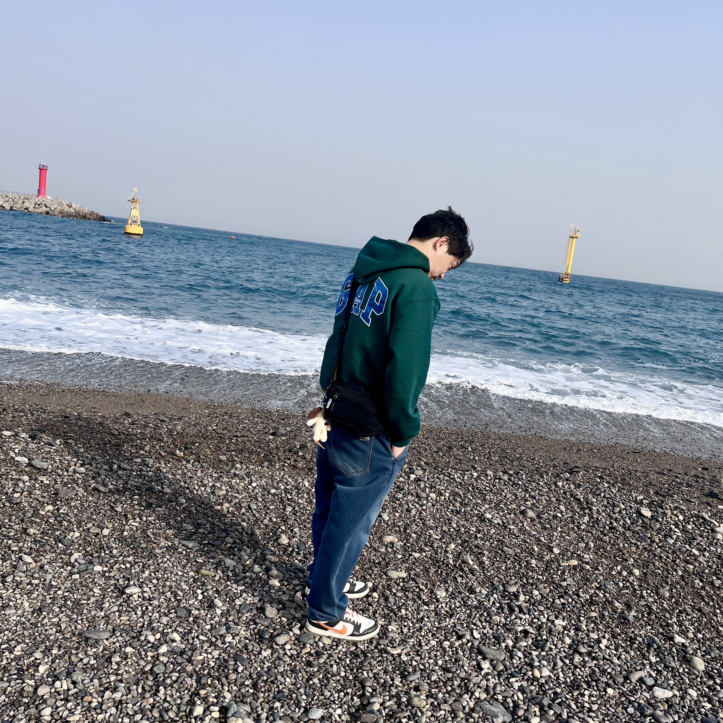 Palace x Gap Hood Rain Forest - 24SS 착용 스타일