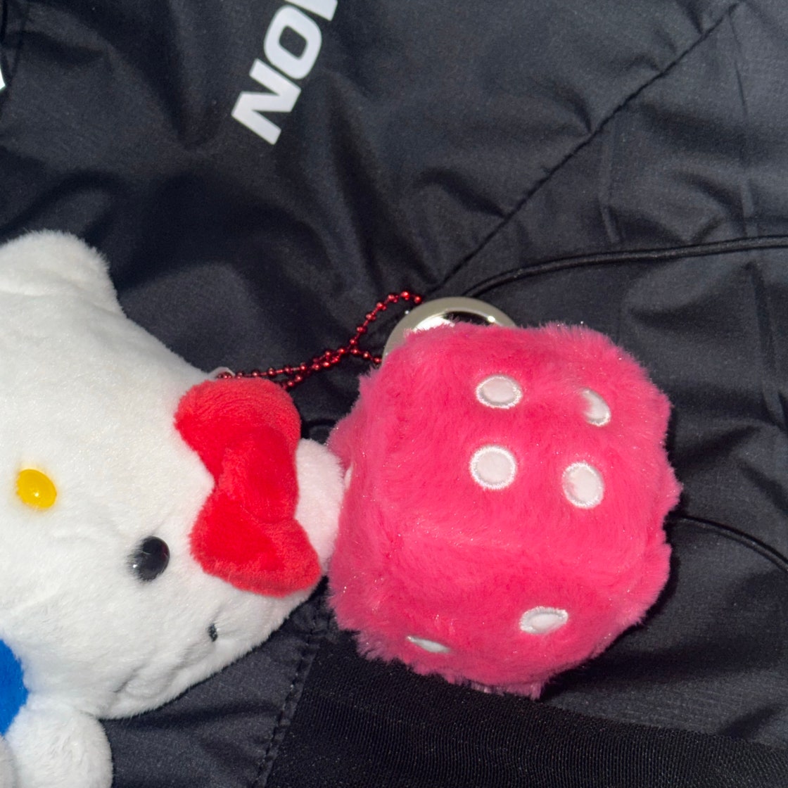 STUSSY FUZZY DICE KEYCHAIN ピンク ☆人気☆【STUSSY】☆FUZZY DICE KEYCHAI.N☆PINK☆ (STUSSY