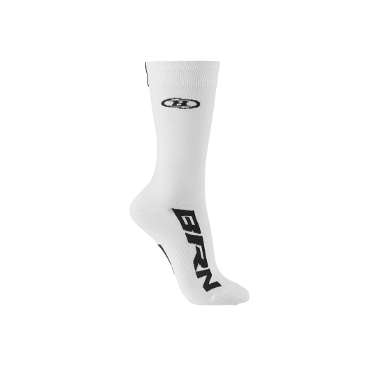 BG1USO470WH BORN TO WIN BRN Running Compression Socks White