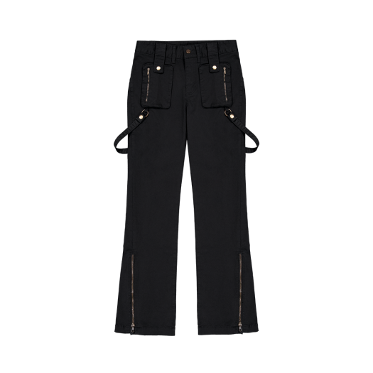 [WOOALONG]★25SS★韓国人気★Utility Strap Bootscut Pants MUSINSA | WOOALONG Utility Strap Bootscut Pants - BLACK