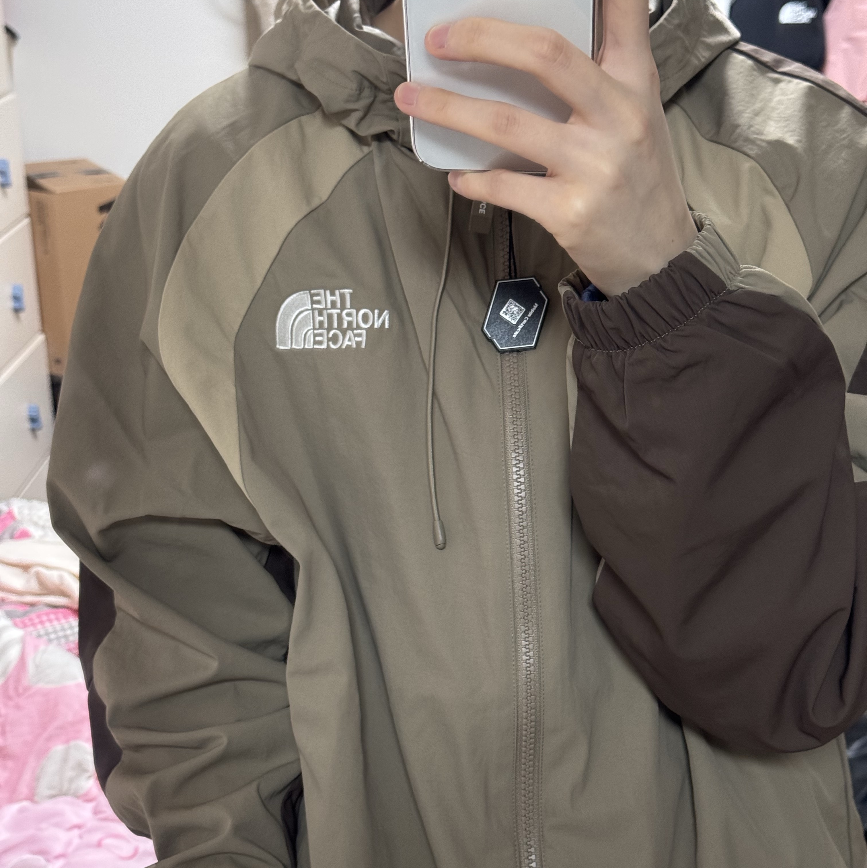 The North Face Bandon Jacket Beige Brown 착용 스타일 - 1