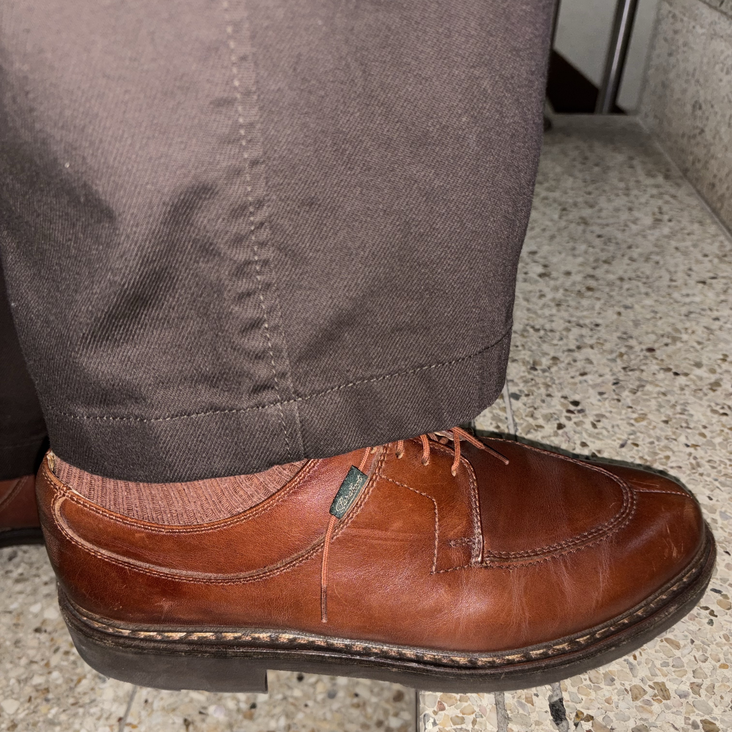Paraboot Chambord Tex Lisse Marron 착용 스타일