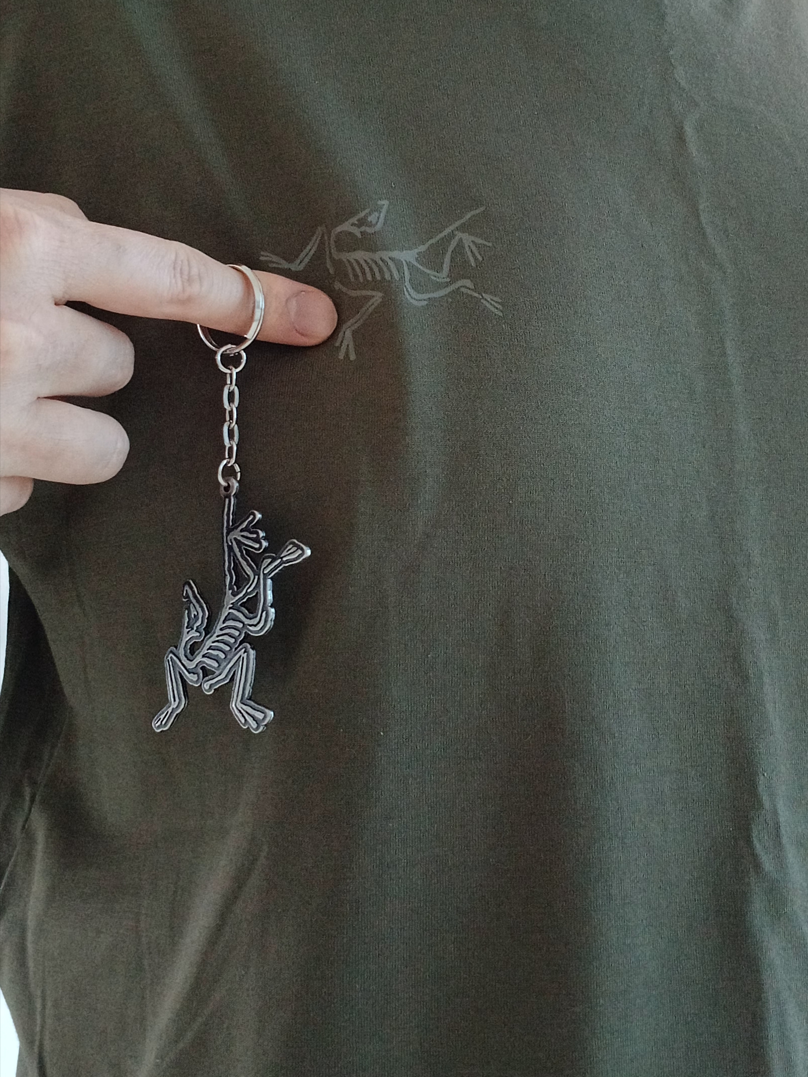 Arc'teryx Kragg SL Cotton LS Shirt Tatsu, Arc'teryx Keyring Metal 착용 스타일 - 4