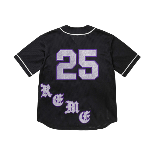Supreme Old English Baseball Jersey Black - 25SS