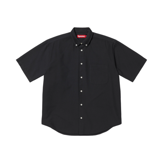 Supreme Loose Fit Oxford S/S Shirt Black - 25SS