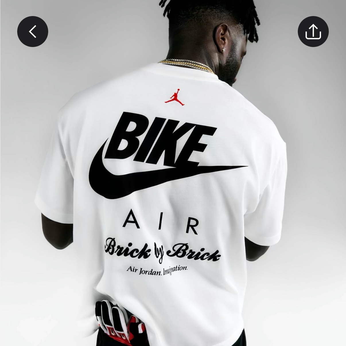 Jordan x Nigel Sylvester T-Shirt White (HQ1736-100) 착용 스타일 - 1