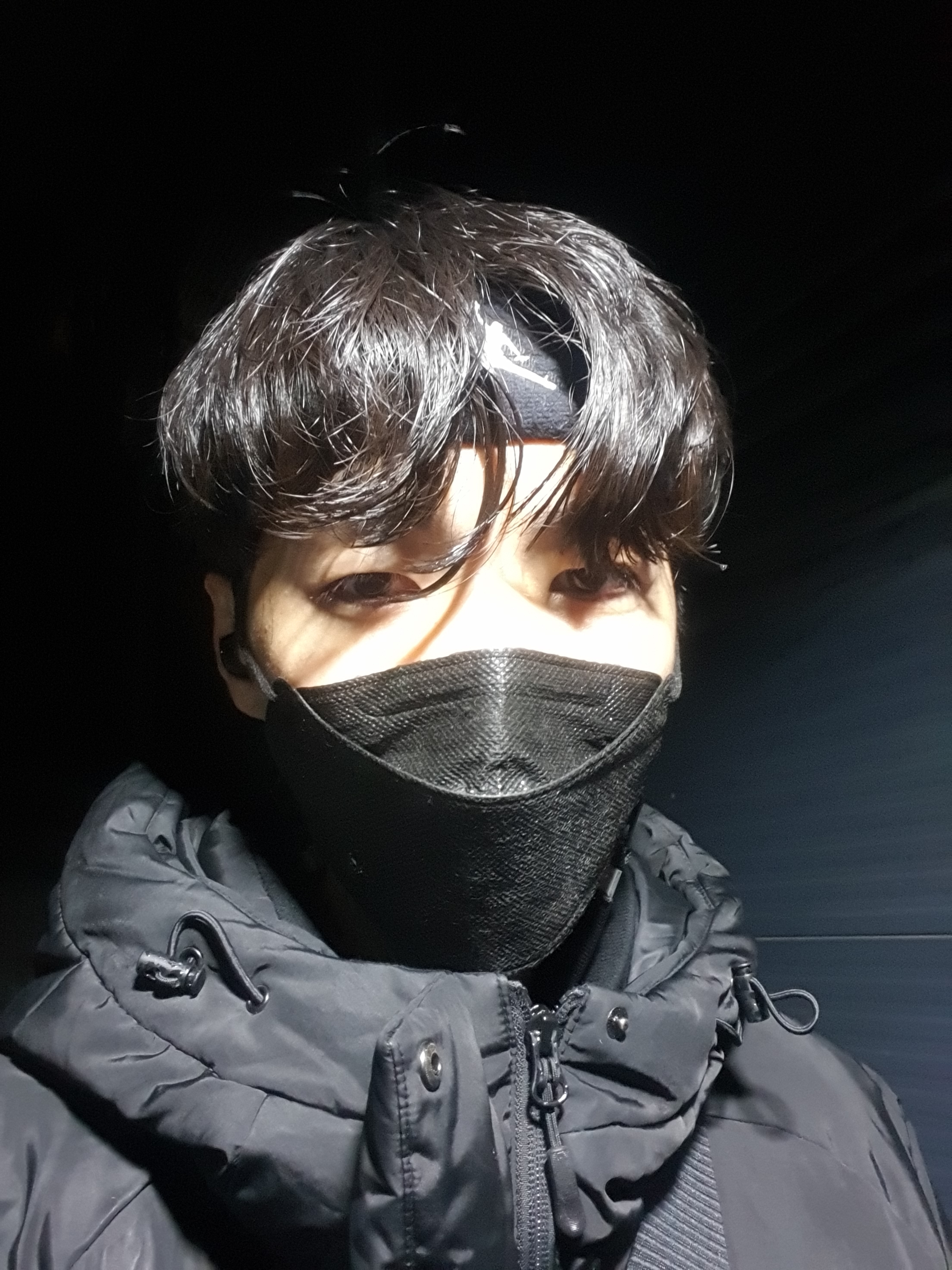 Jordan Dri-Fit Jumpman Headband Black 착용 스타일
