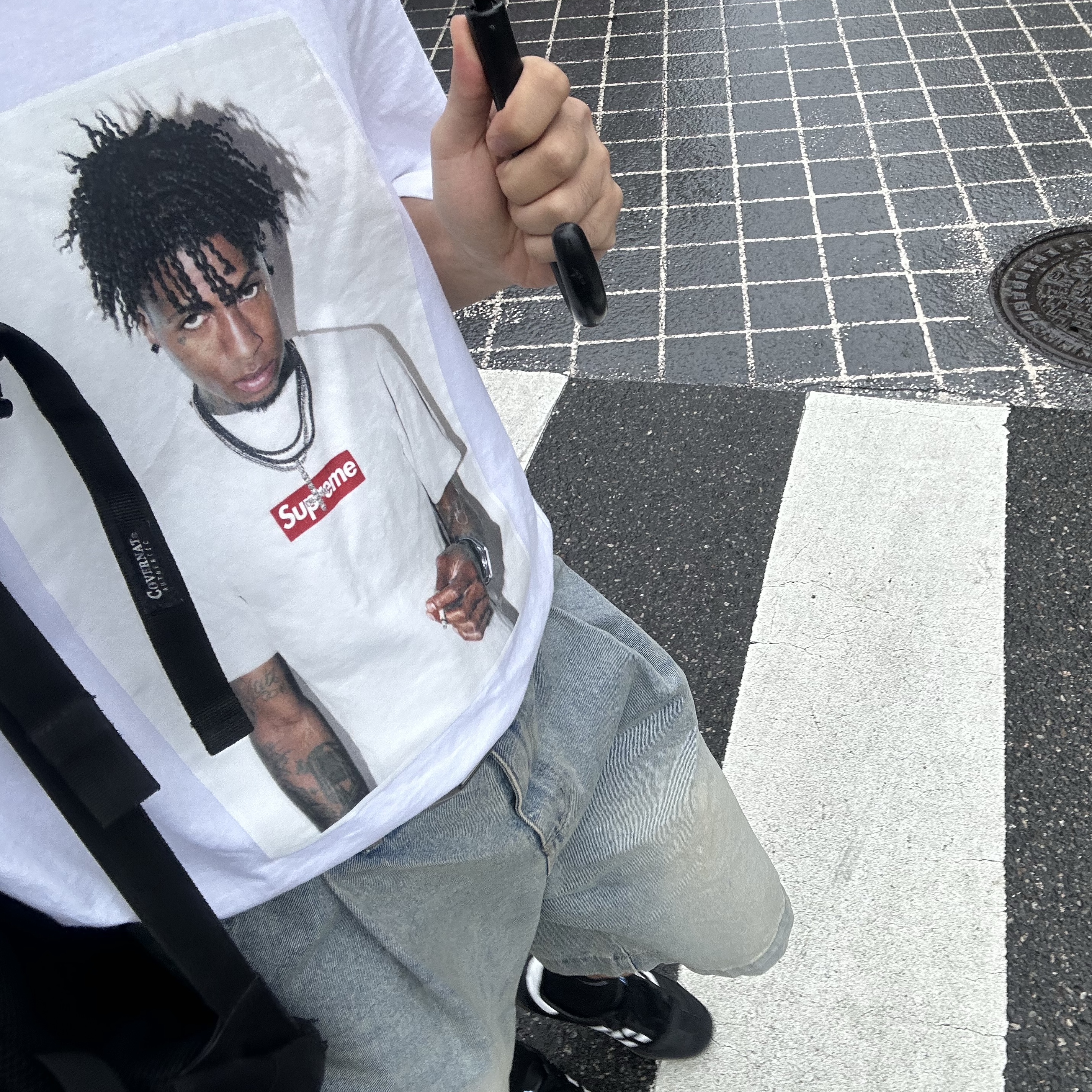 Supreme NBA Youngboy T-Shirt White - 23FW 착용 스타일