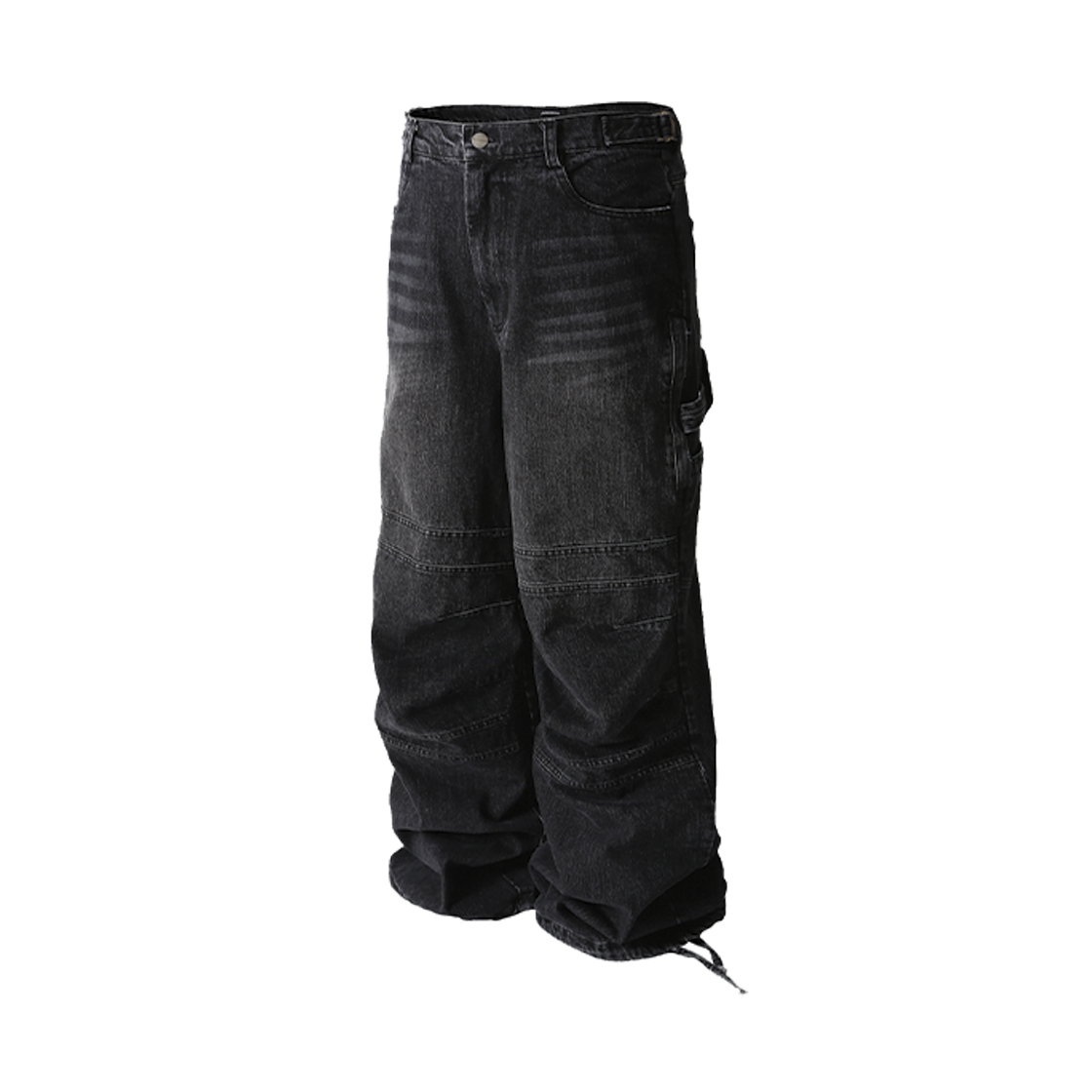 로어링라드 워시드 데님 카펜터 팬츠 블랙(ROARINGRAD Washed Denim Carpenter Pants Black)