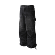 ROARINGRAD Washed Denim Carpenter Pants Black