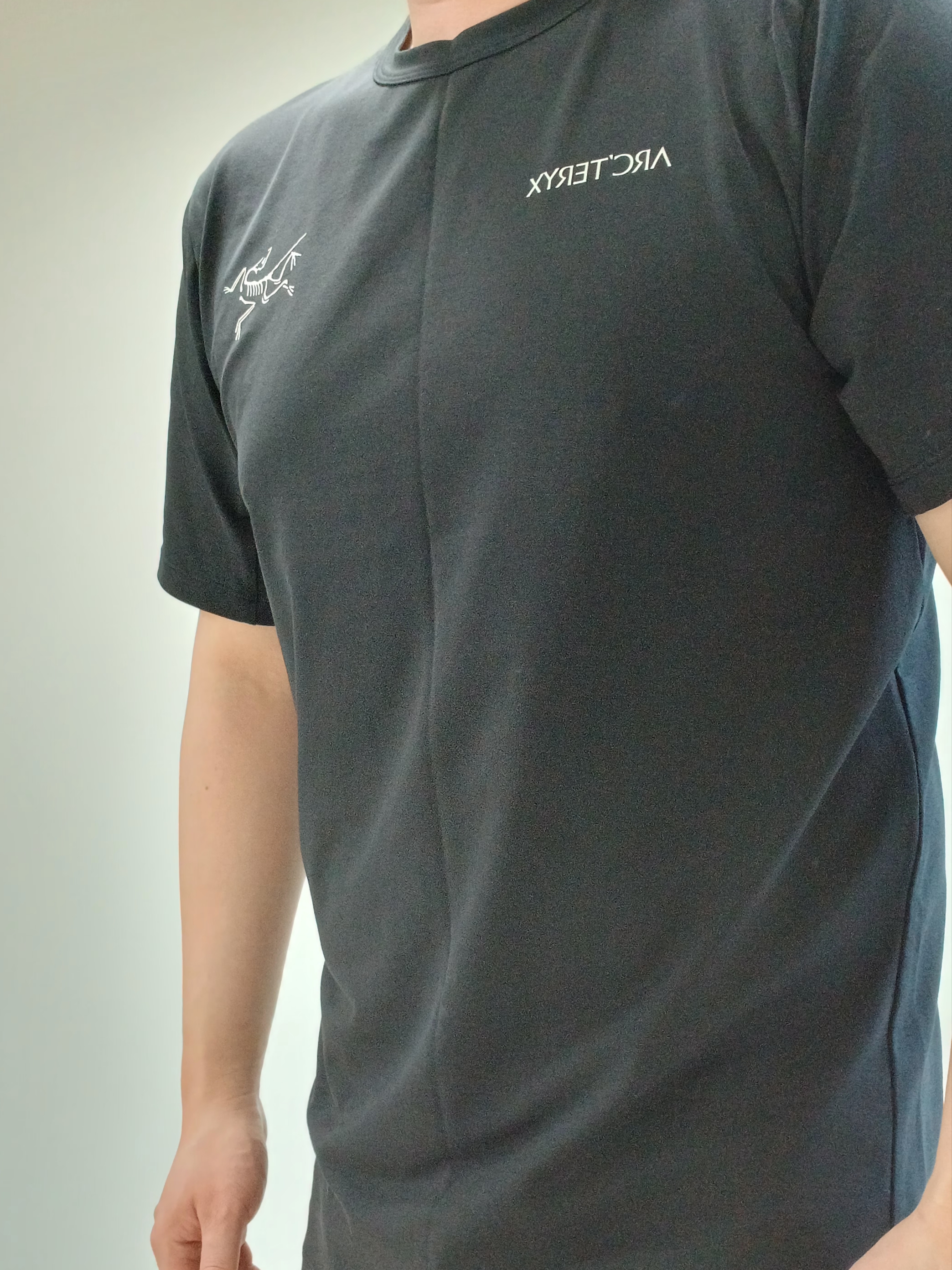 Arc'teryx Keyring Metal, Arc'teryx Captive Split T-Shirt Black 착용 스타일 - 3