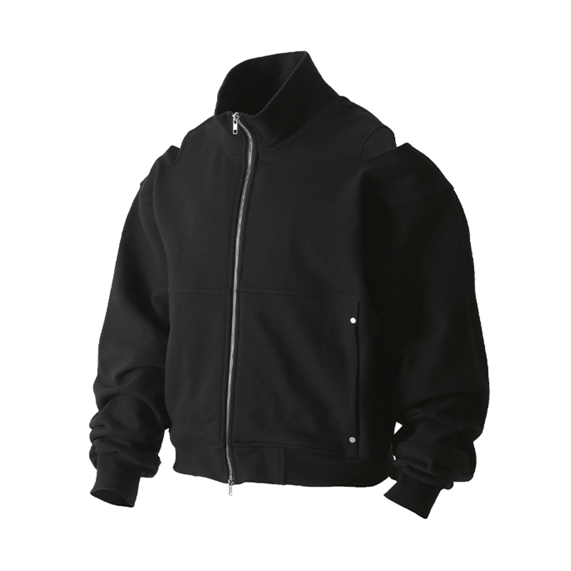 로어링라드 컷 오프 트랙 자켓 블랙(ROARINGRAD Cut-off Track Jacket Black)