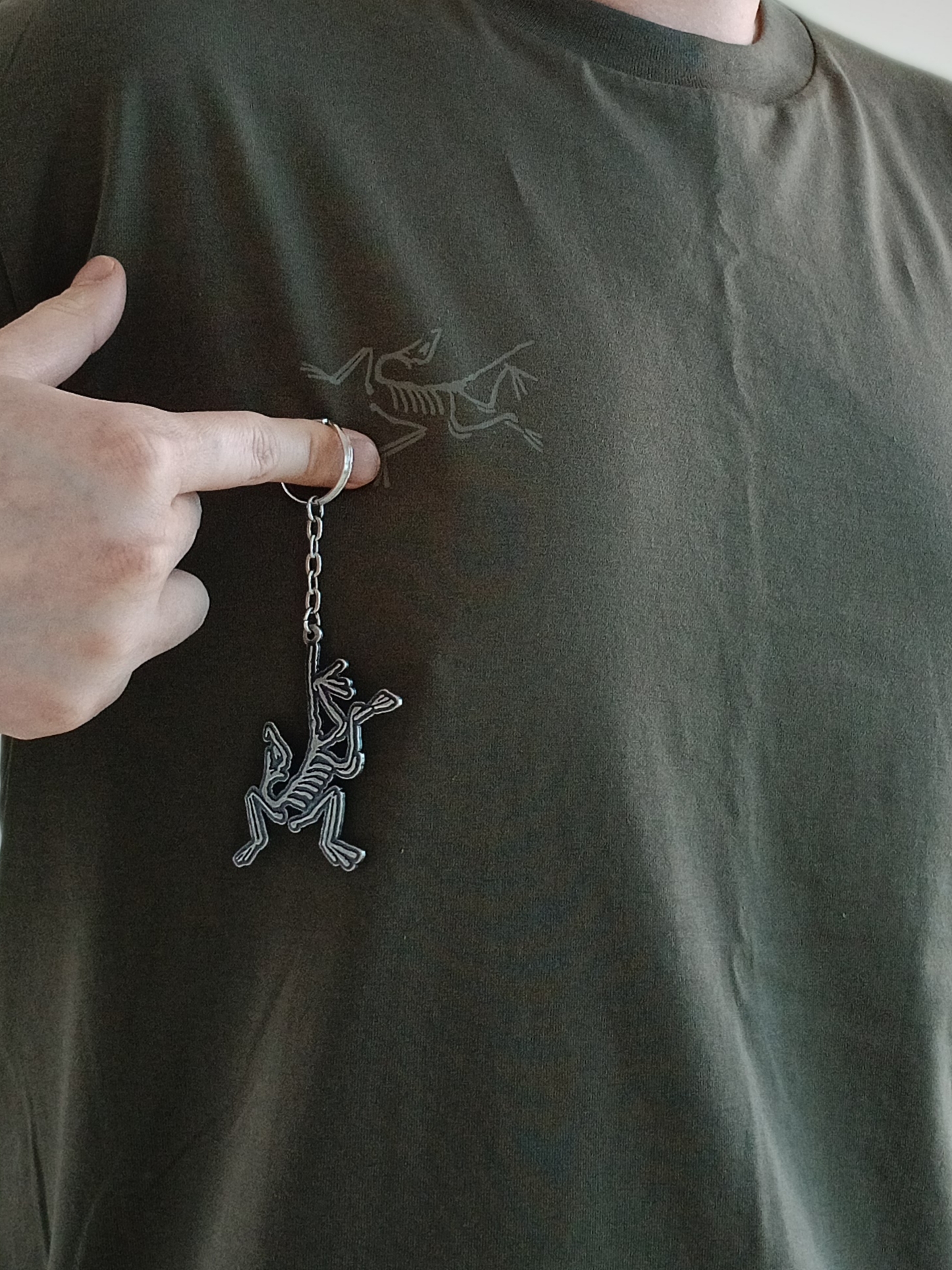 Arc'teryx Kragg SL Cotton LS Shirt Tatsu, Arc'teryx Keyring Metal 착용 스타일 - 3