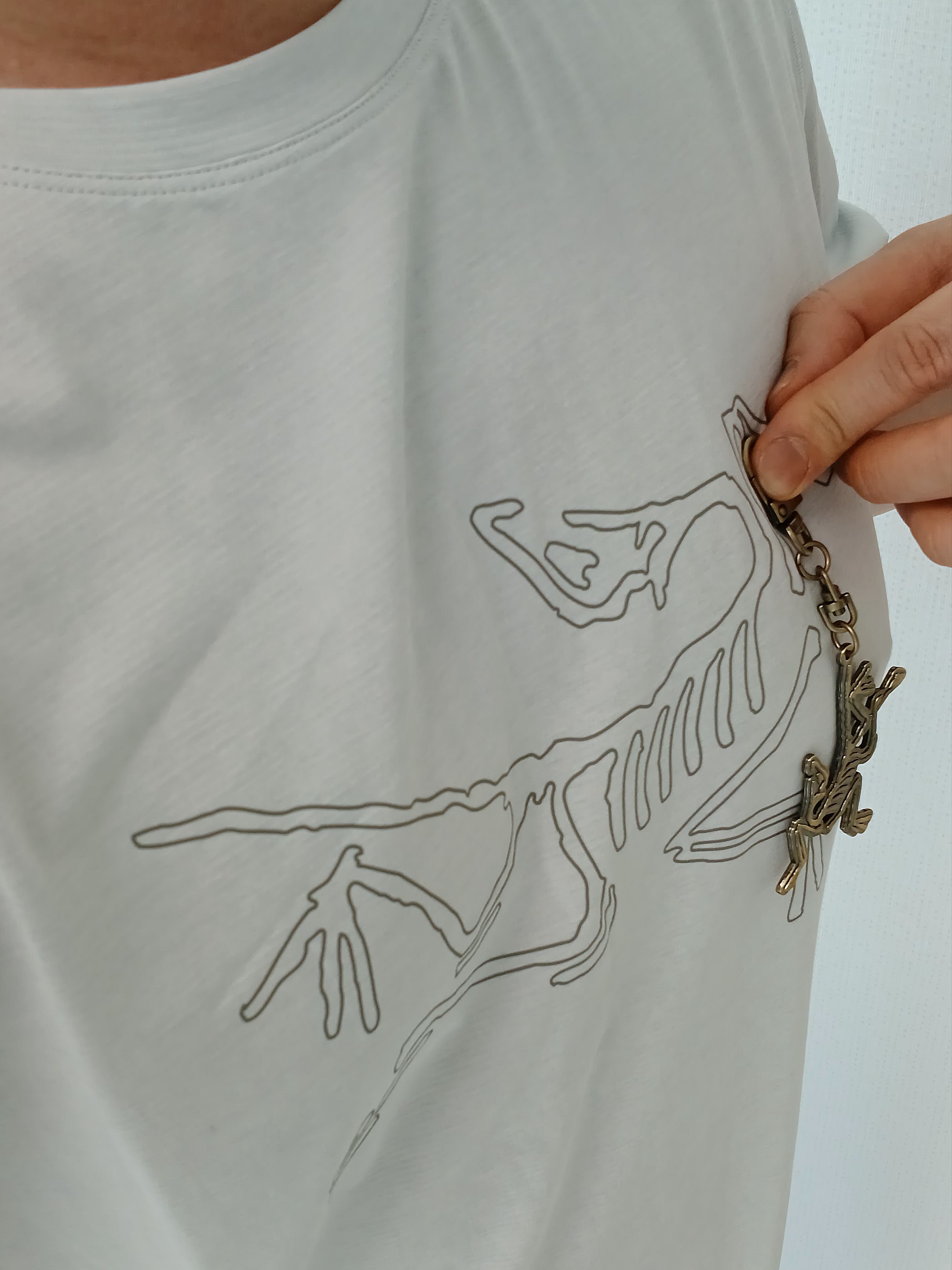 Arc'teryx Cormac Logo SS T-Shirt Atmos Heather 착용 스타일 - 1