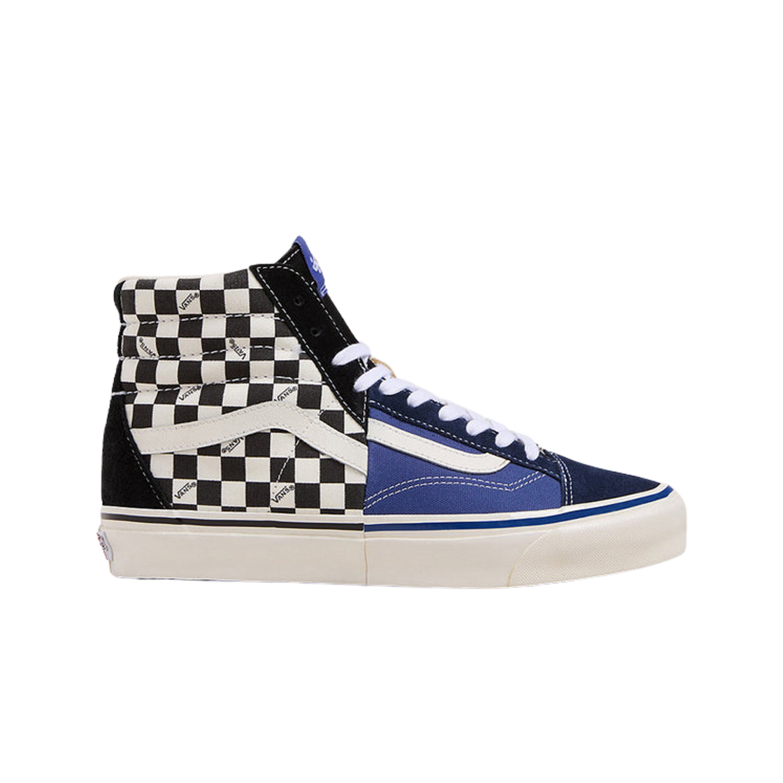 VN000CNKBKC Vans Premium Clash The Wall Suede Checkerboard Black Blue