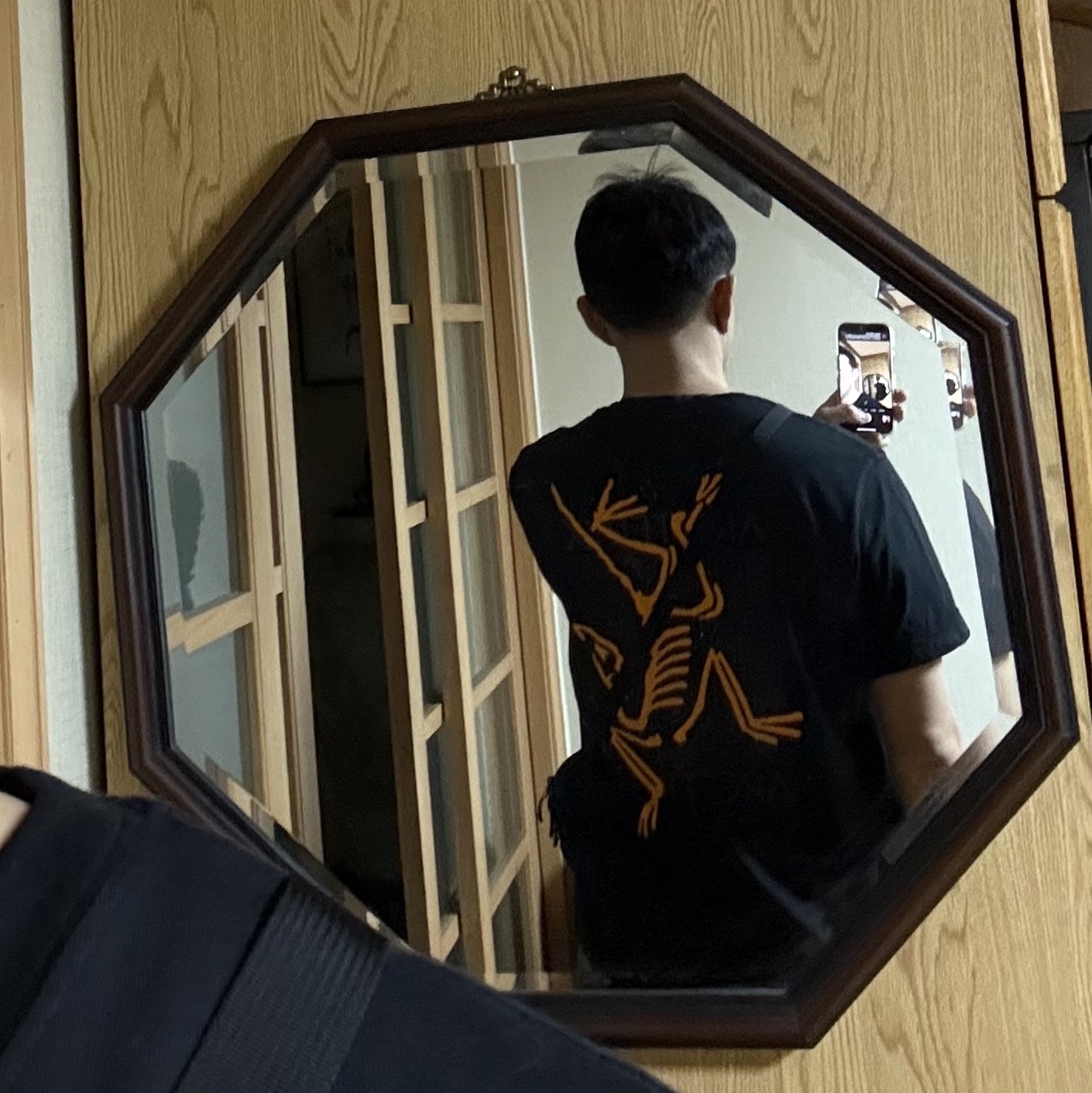 Arc'teryx Arc'Multi Bird Logo SS T-Shirt Black 착용 스타일 - 2