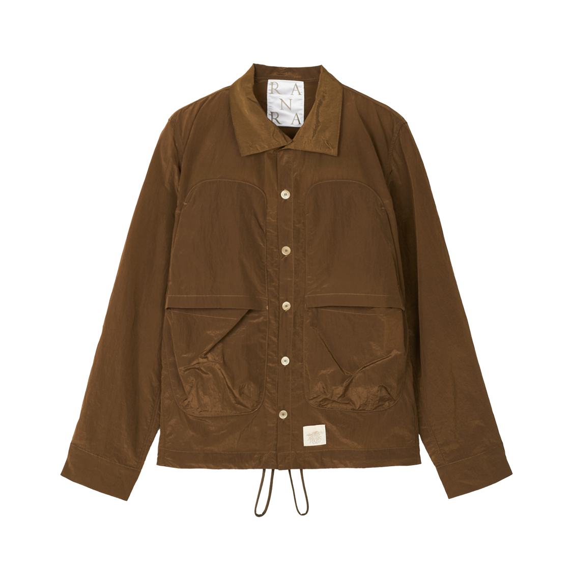 KM5BSHLRR05BR Ranra Epitome Shiny Nylon LS Shirt Bronze Brown - 25SS