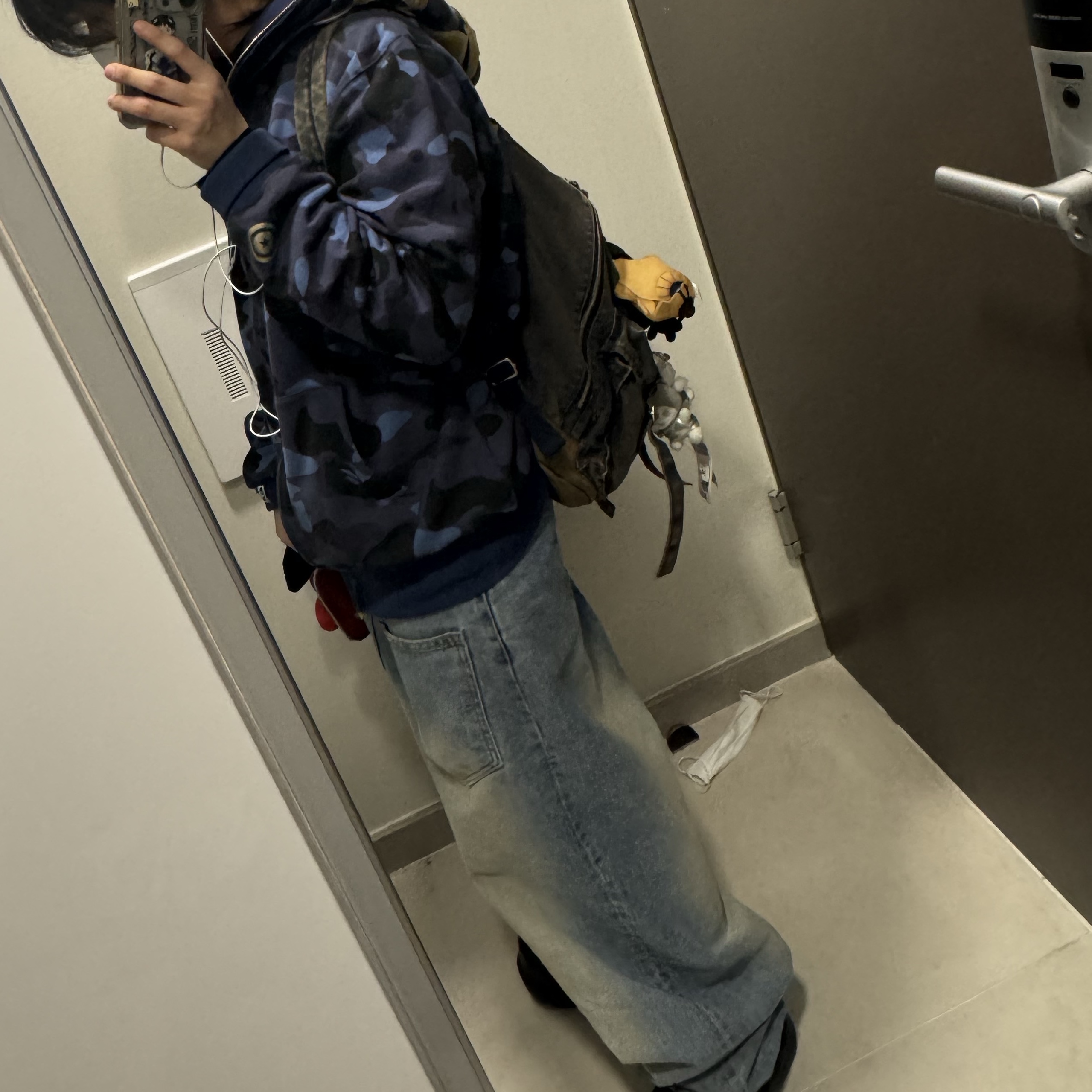 BAPE Color Camo Double Shark Full Zip Hoodie Navy Blue, Mahagrid x Evangelion Shinji iPhone Case Clear 착용 스타일 - 2