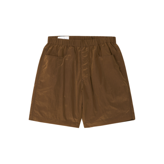 KM5BPASRR08BR Ranra Stroller Shiny Nylon Shorts Bronze Brown - 25SS