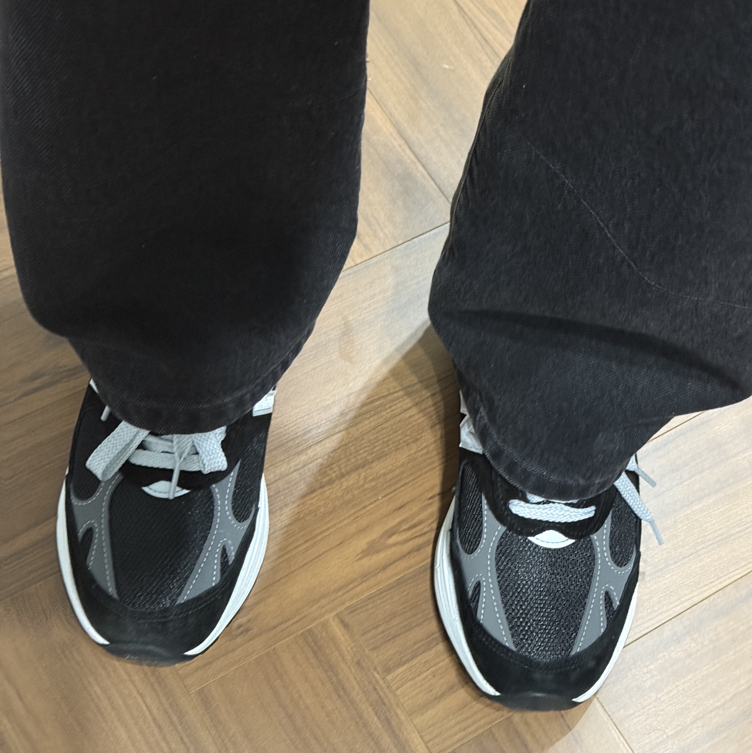 New Balance 993 Made in USA Black - D Standard 착용 스타일 - 6