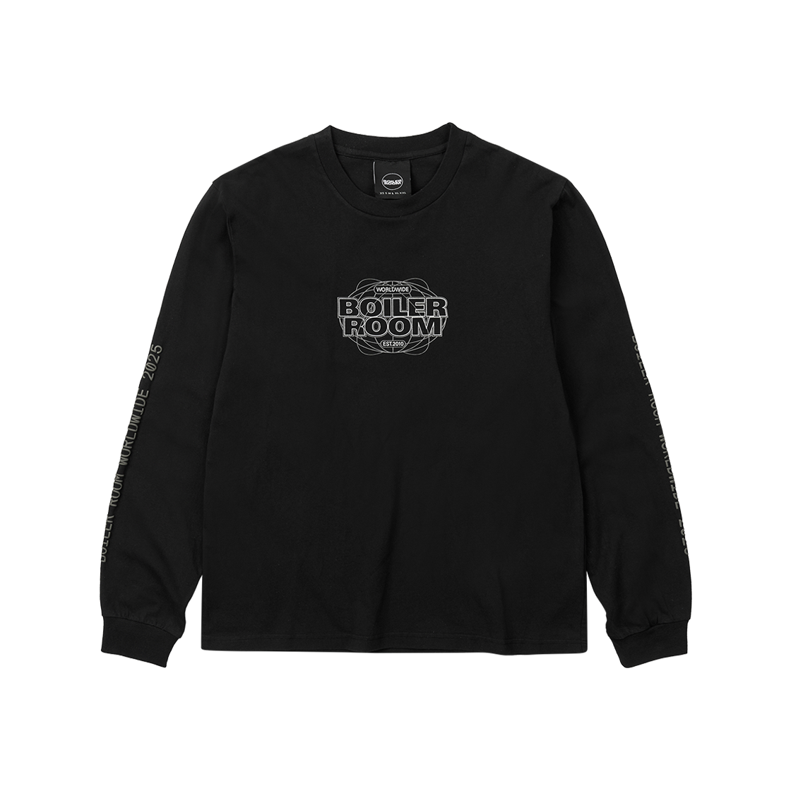 KM5BTSLBO12BK Boiler Room World Tour LS Tee Black - 25SS