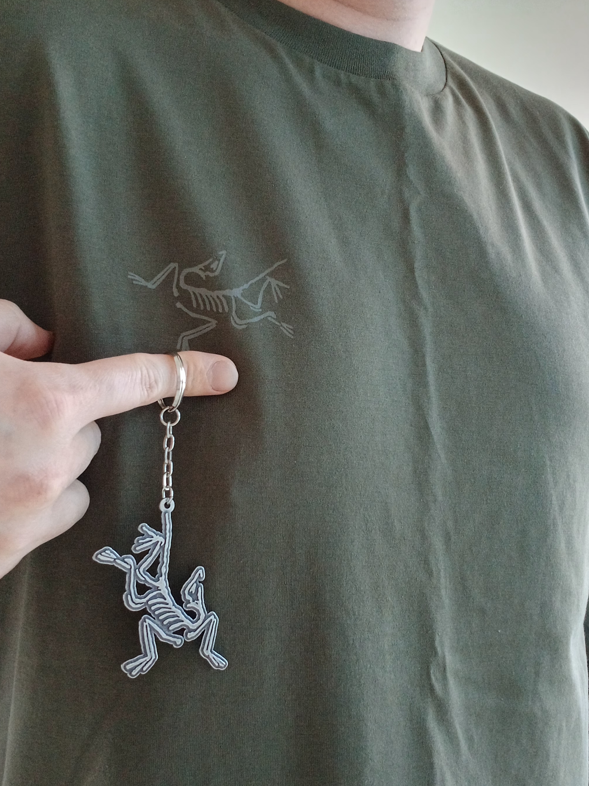 Arc'teryx Kragg SL Cotton LS Shirt Tatsu, Arc'teryx Keyring Metal 착용 스타일 - 1