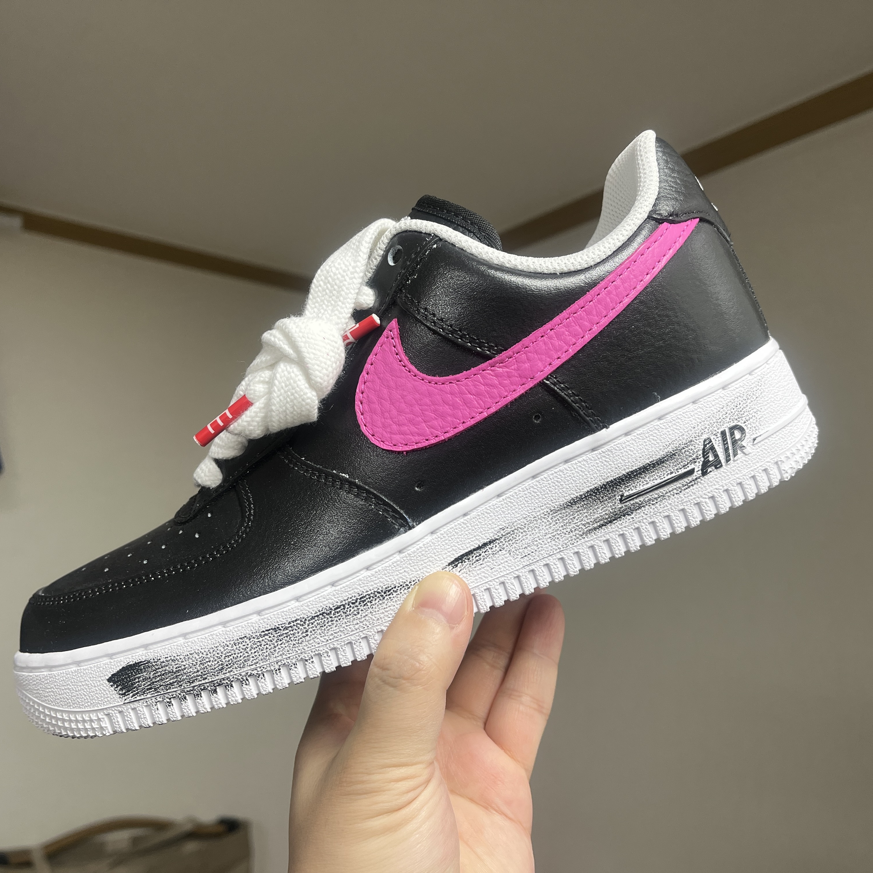 Nike x Peaceminusone Air Force 1 Low Para-Noise 3.0 Black and Multicolor 착용 스타일 - 1