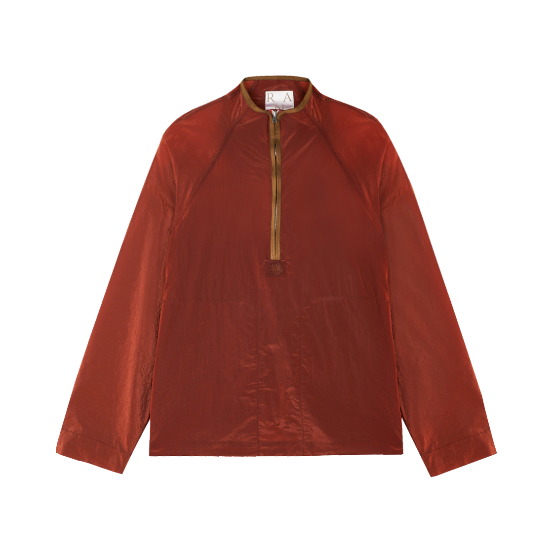 란라 강가 샤이니 나일론 트랙 탑 로스티드 러셋 - 25SS(Ranra Ganga Shiny Nylon Track Top Roasted Russet - 25SS)