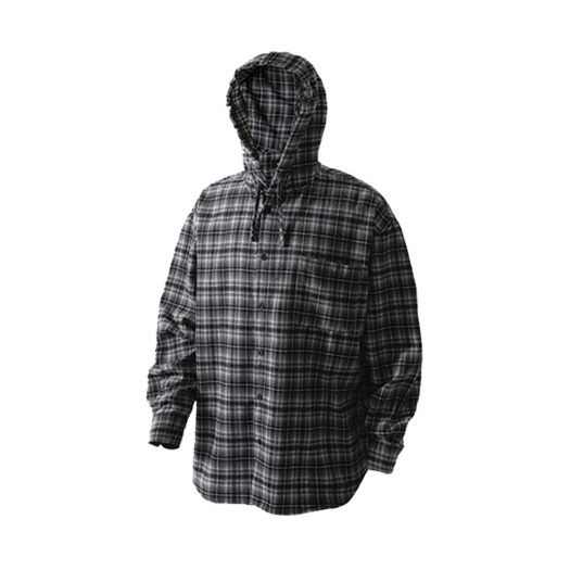 RR4FLT03BK ROARINGRAD Flannel Check Over Hood Shirt Black