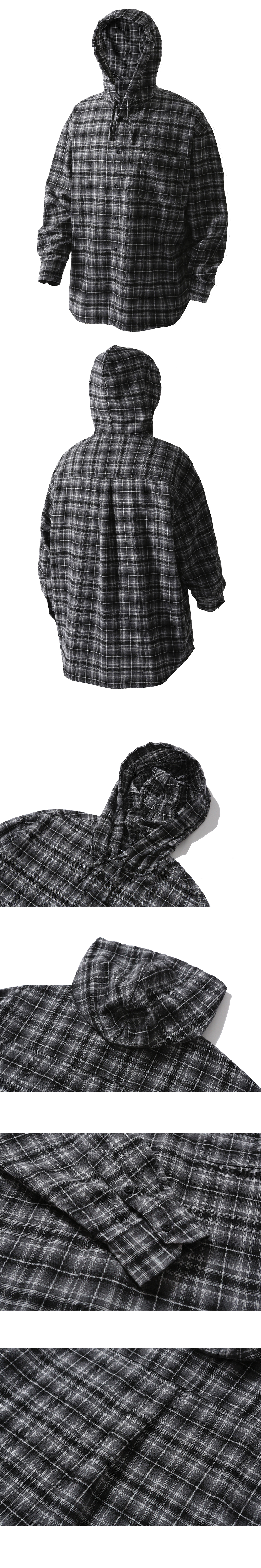 ROARINGRAD ♥ FLANNEL CHECK OVER HOOD SHIRT /追跡付 Z1R Timber Flannel Riding Shirt with Hood - Motorcycle