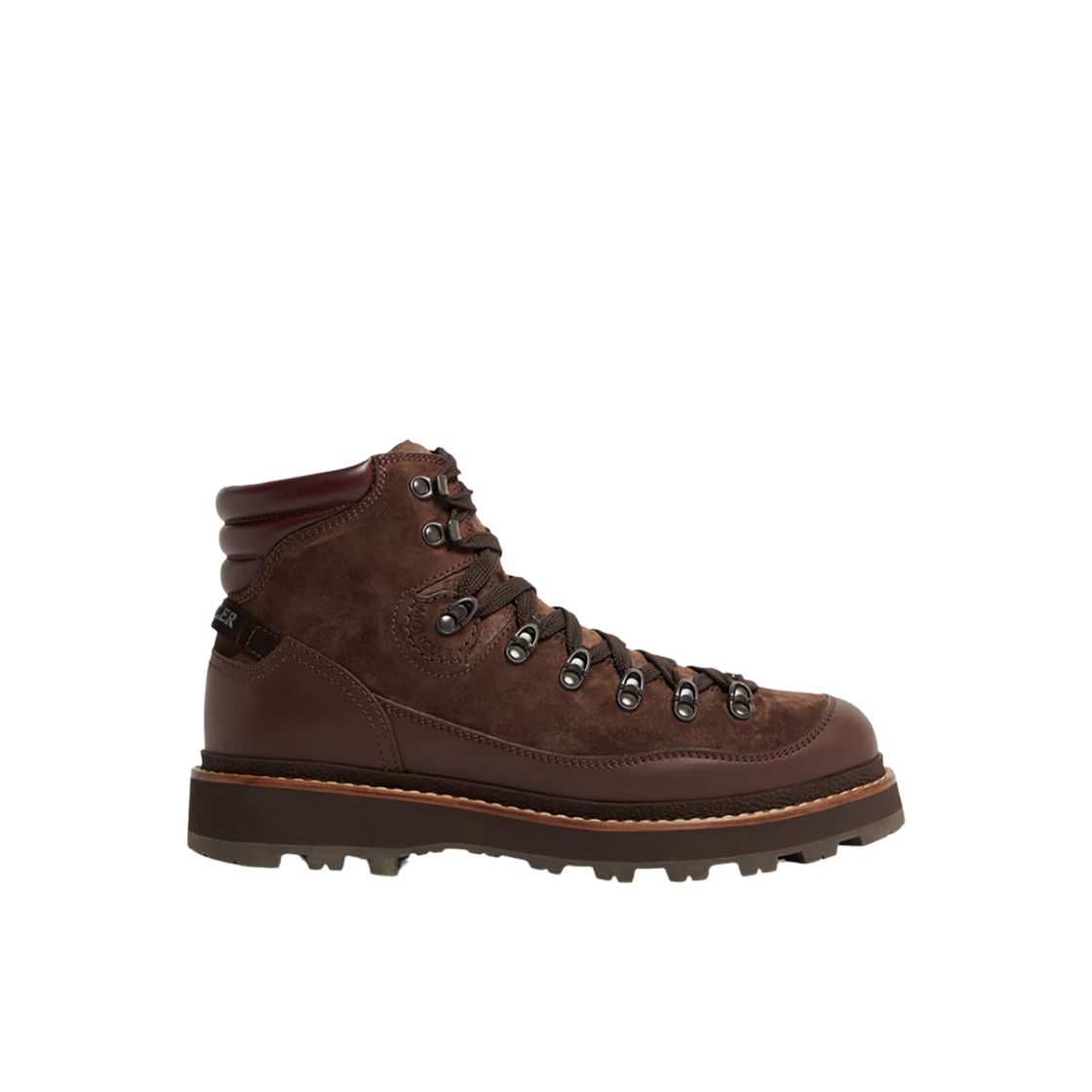 J2-09A-4G00070-M4337-258 Moncler Peka Trek Suede Leather Hiking Boots Brown - 24FW
