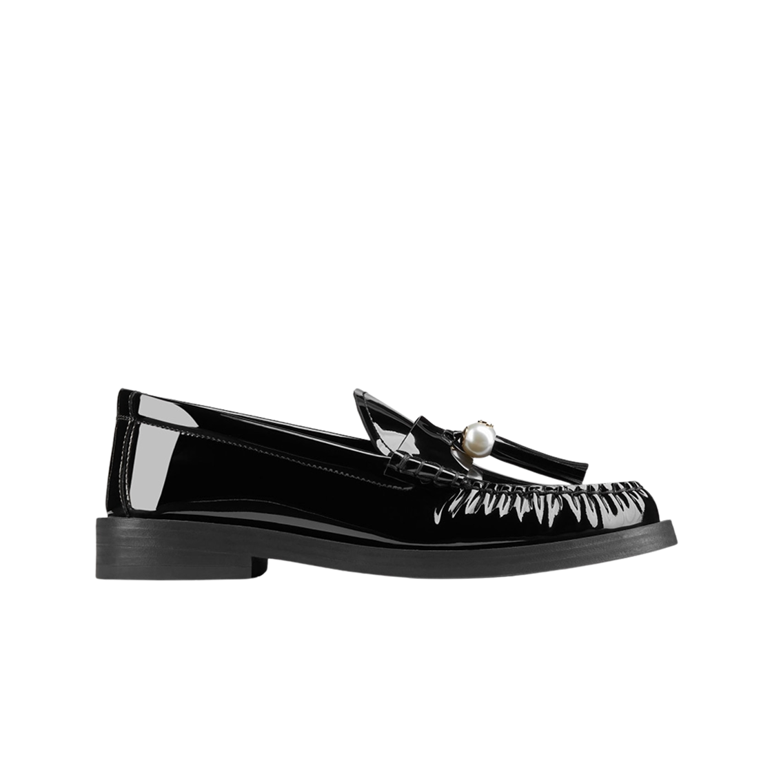(W) 지미추 애디 페이턴트 레더 로퍼 블랙((W) Jimmy Choo Addie Patent Leather Loafer Black)