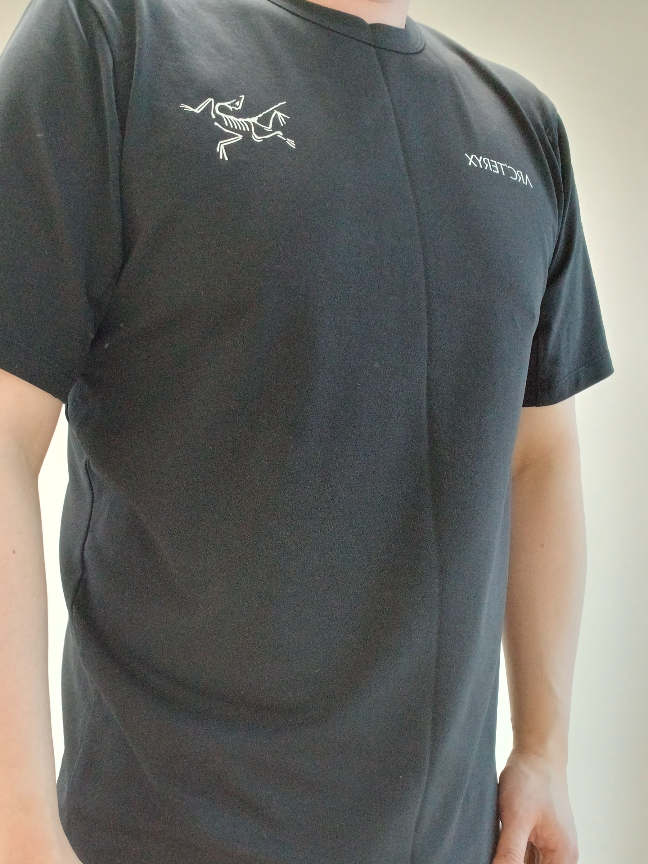 Arc'teryx Keyring Metal, Arc'teryx Captive Split T-Shirt Black 착용 스타일 - 4