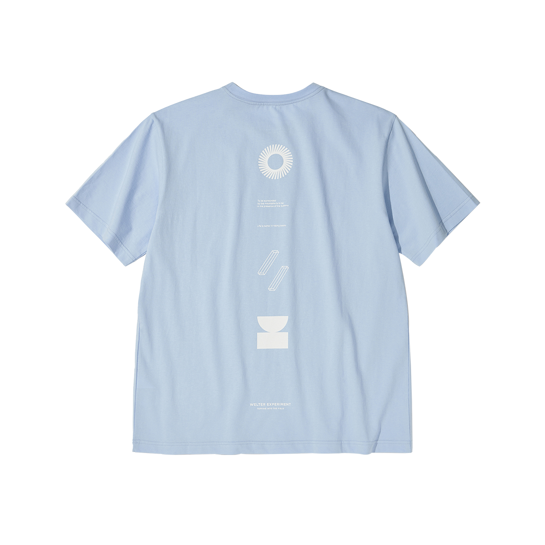 WBEUTS001SB Welter Experiment Nature Balance T-Shirt Sky Blue