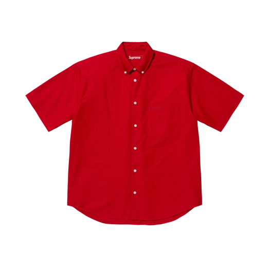 Supreme Loose Fit Oxford S/S Shirt Red - 25SS