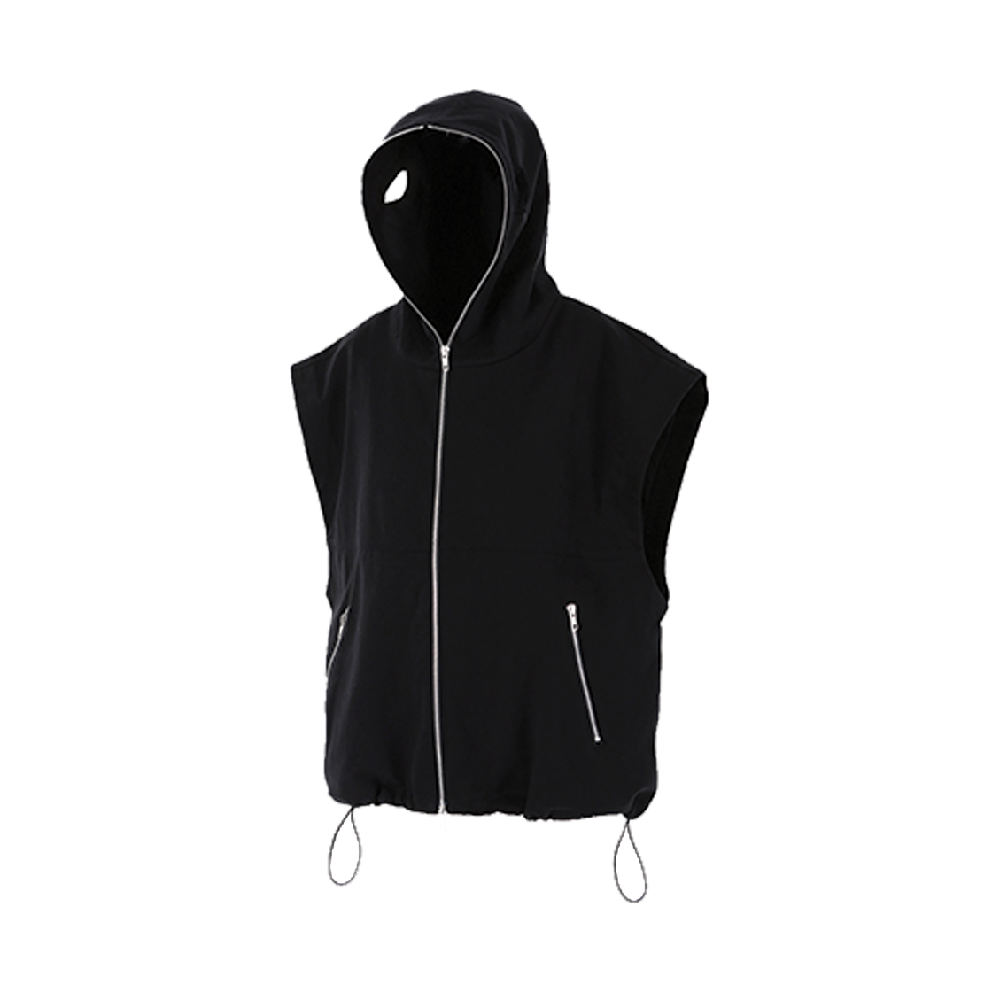 로어링라드 스키 마스크 집업 베스트 블랙(ROARINGRAD Ski Mask Zip-up Vest Black)