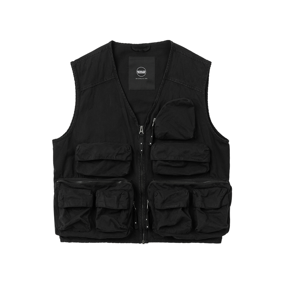 KM5BOTVBO14BK Boiler Room Multi Pocket Gilet Black - 25SS