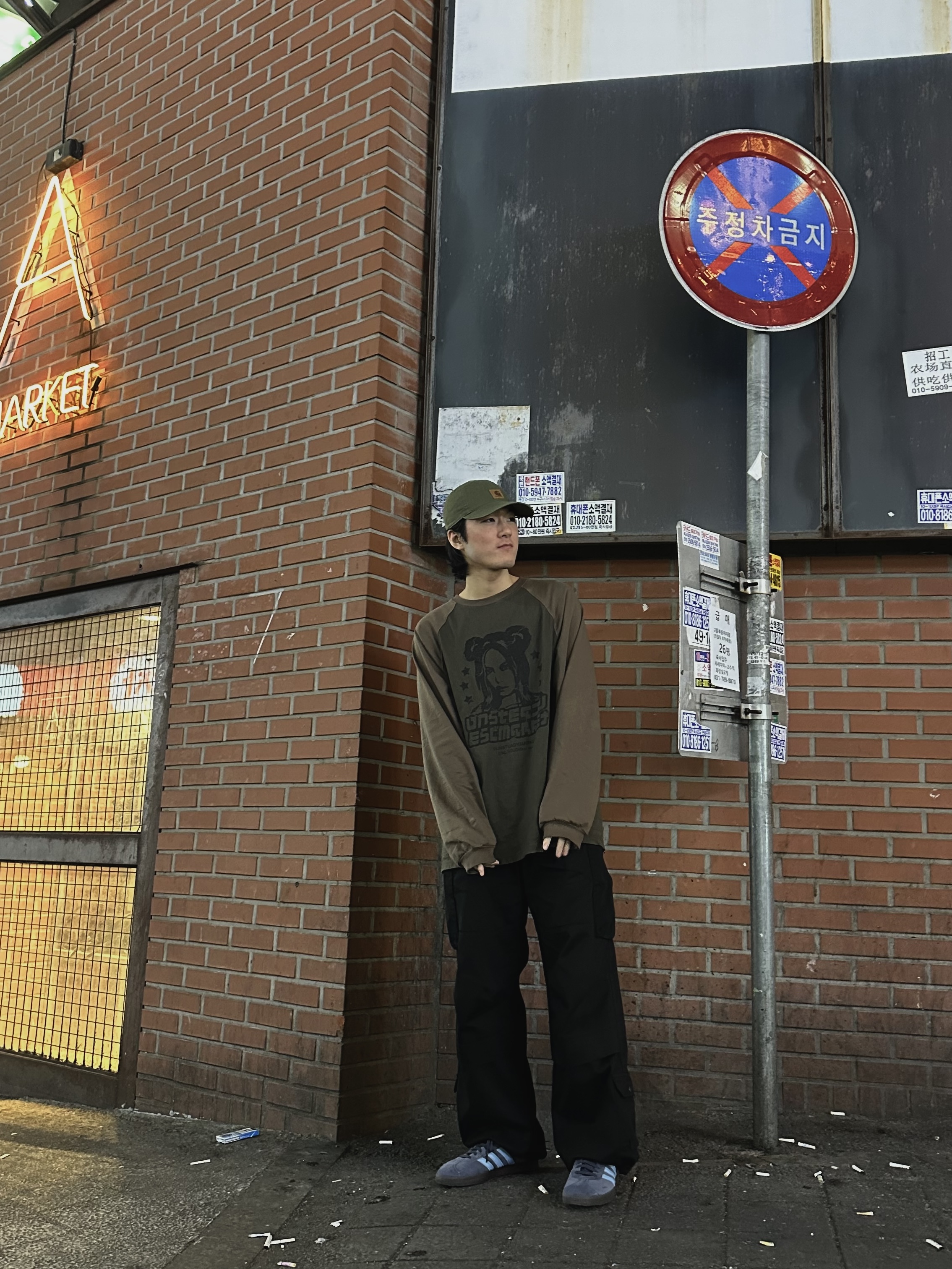 Carhartt Canvas Cap Army Green, Hatchingroom Zip Cargo Work Pants Black 착용 스타일 - 1