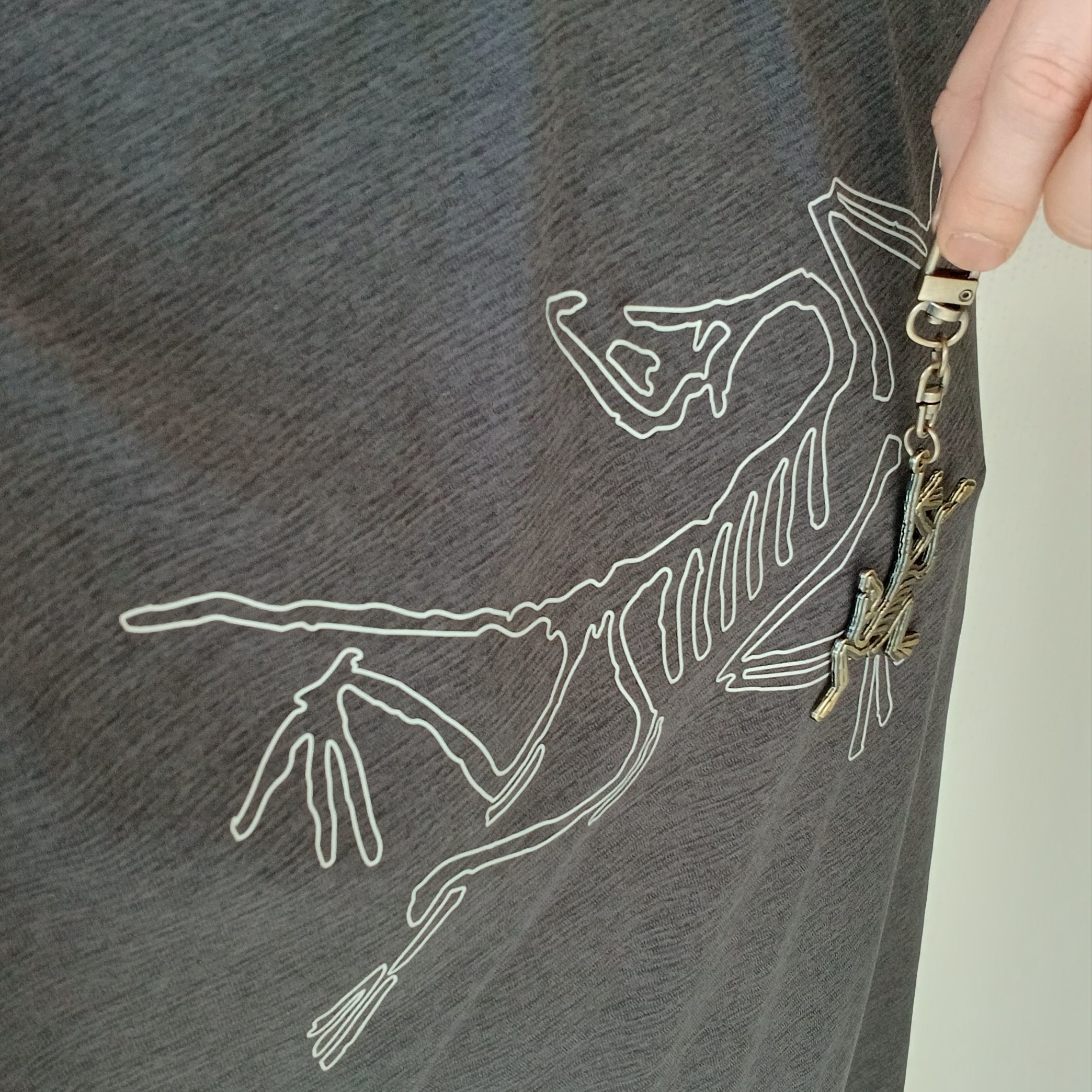 Arc'teryx Cormac Logo SS T-Shirt Black Heather 착용 스타일 - 2