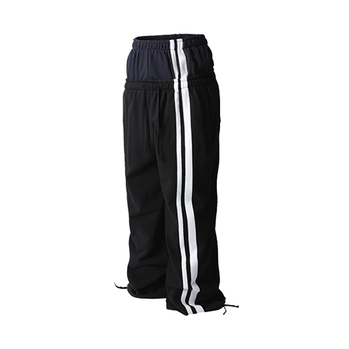로어링라드 더블 웨이스트 스웻 팬츠 블랙(ROARINGRAD Double Waist Sweat Pants Black)