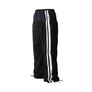 ROARINGRAD Double Waist Sweat Pants Black
