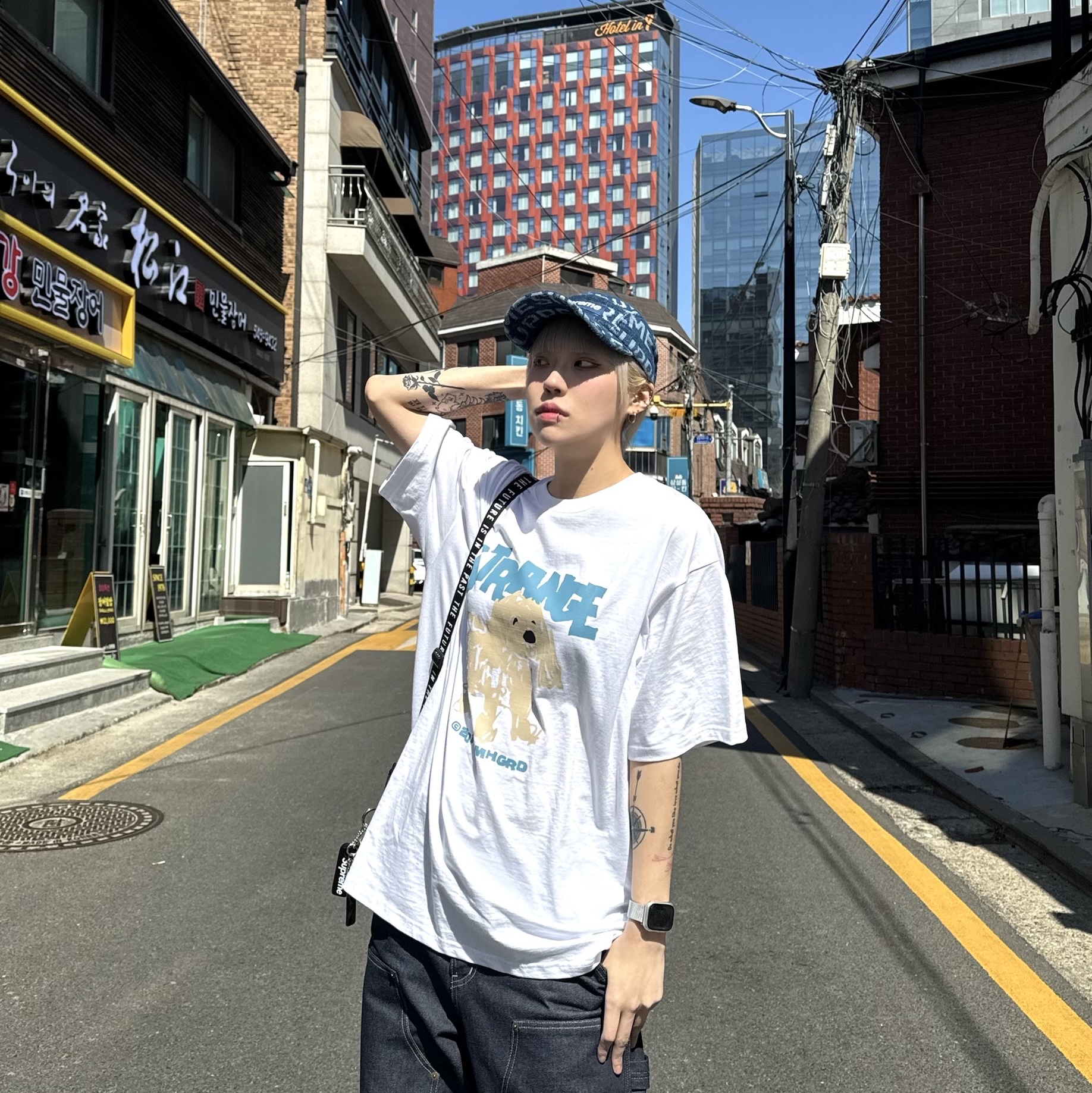 Human Made Military Card Case Black, Human Made Military Pouch Small Black 착용 스타일 - 3