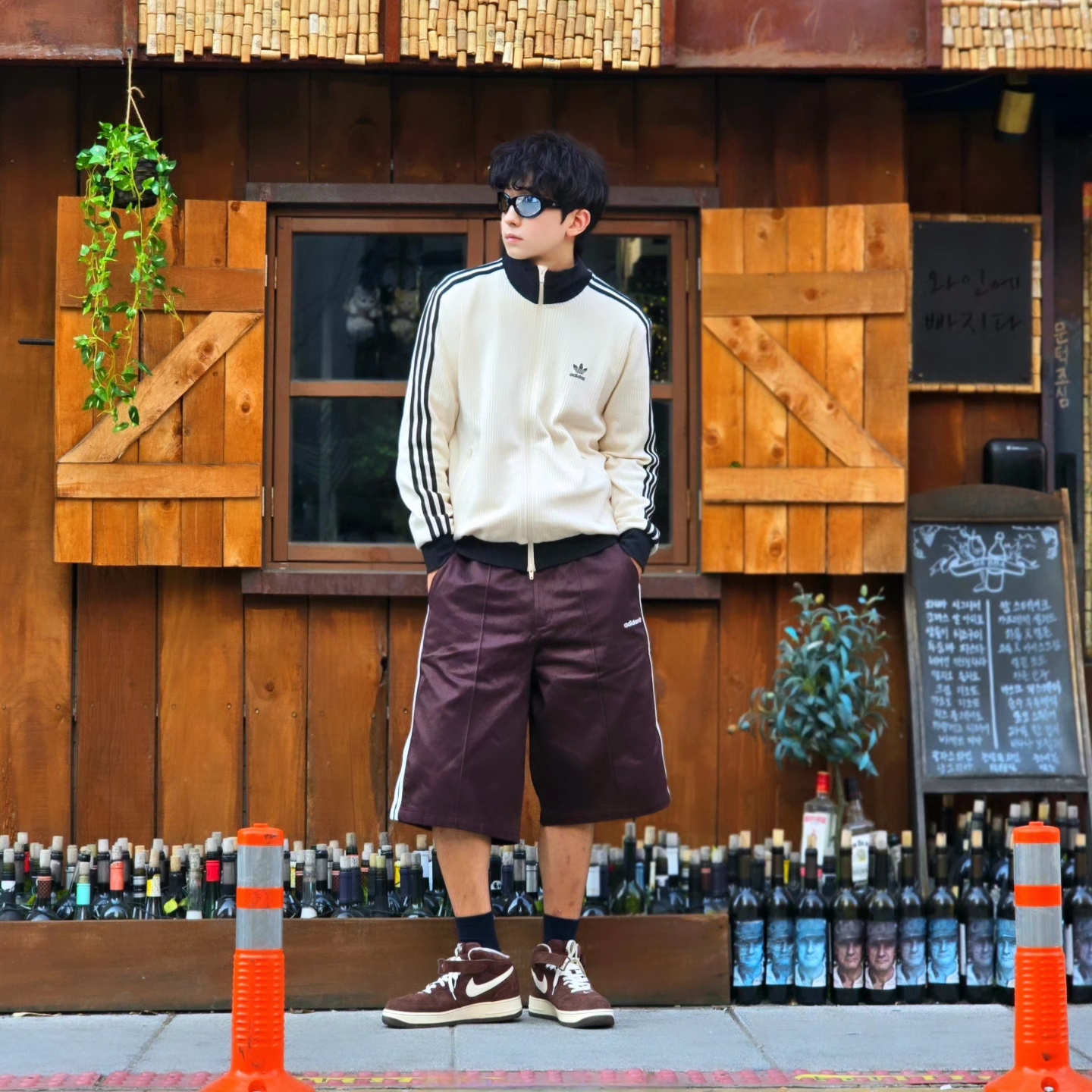Adidas Waffle Beckenbauer Track Top Wonder White - KR Sizing, Adidas Waffle Beckenbauer Track Top Wonder White - KR Sizing 착용 스타일 - 5