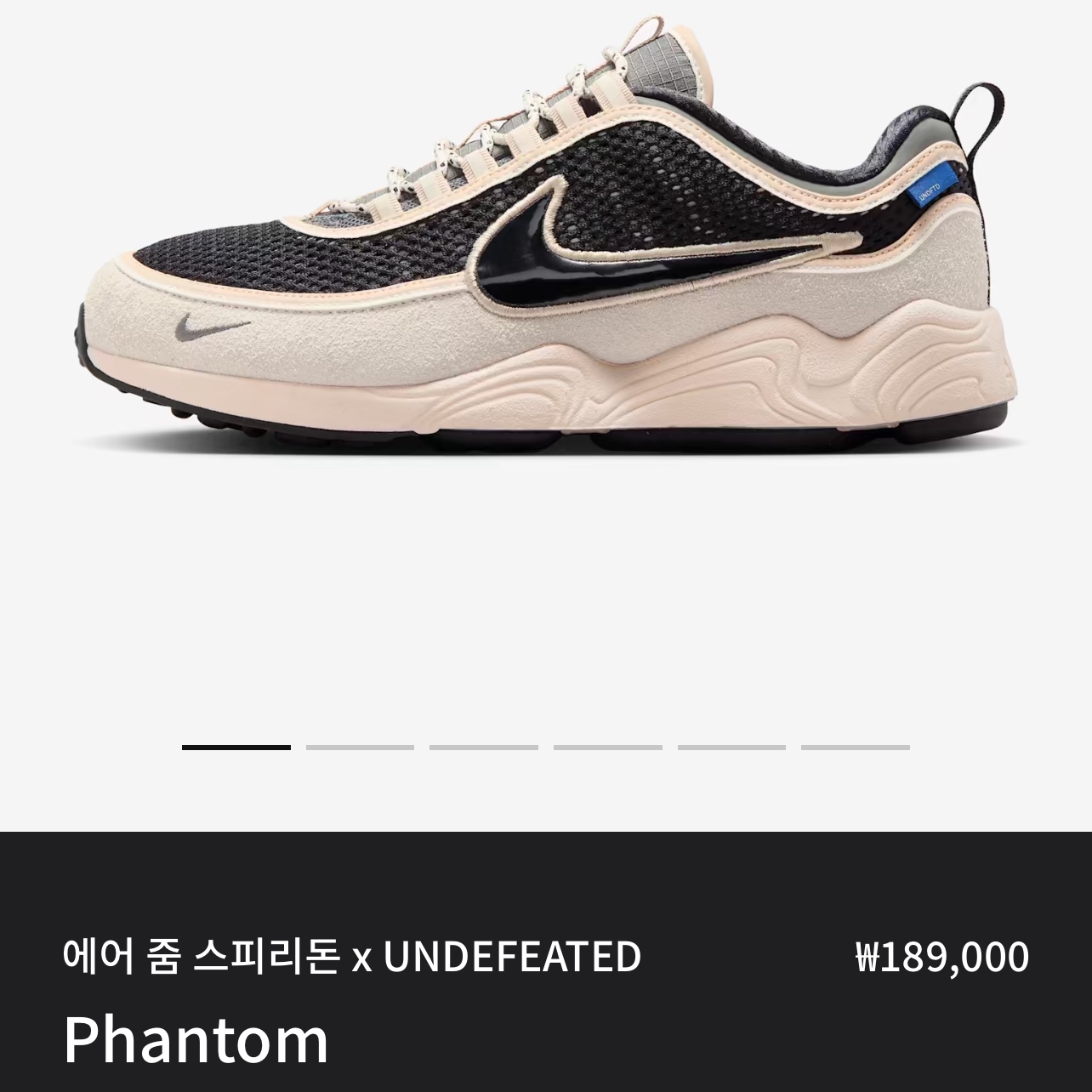 Nike x Undefeated Air Zoom Spiridon Phantom Black 착용 스타일