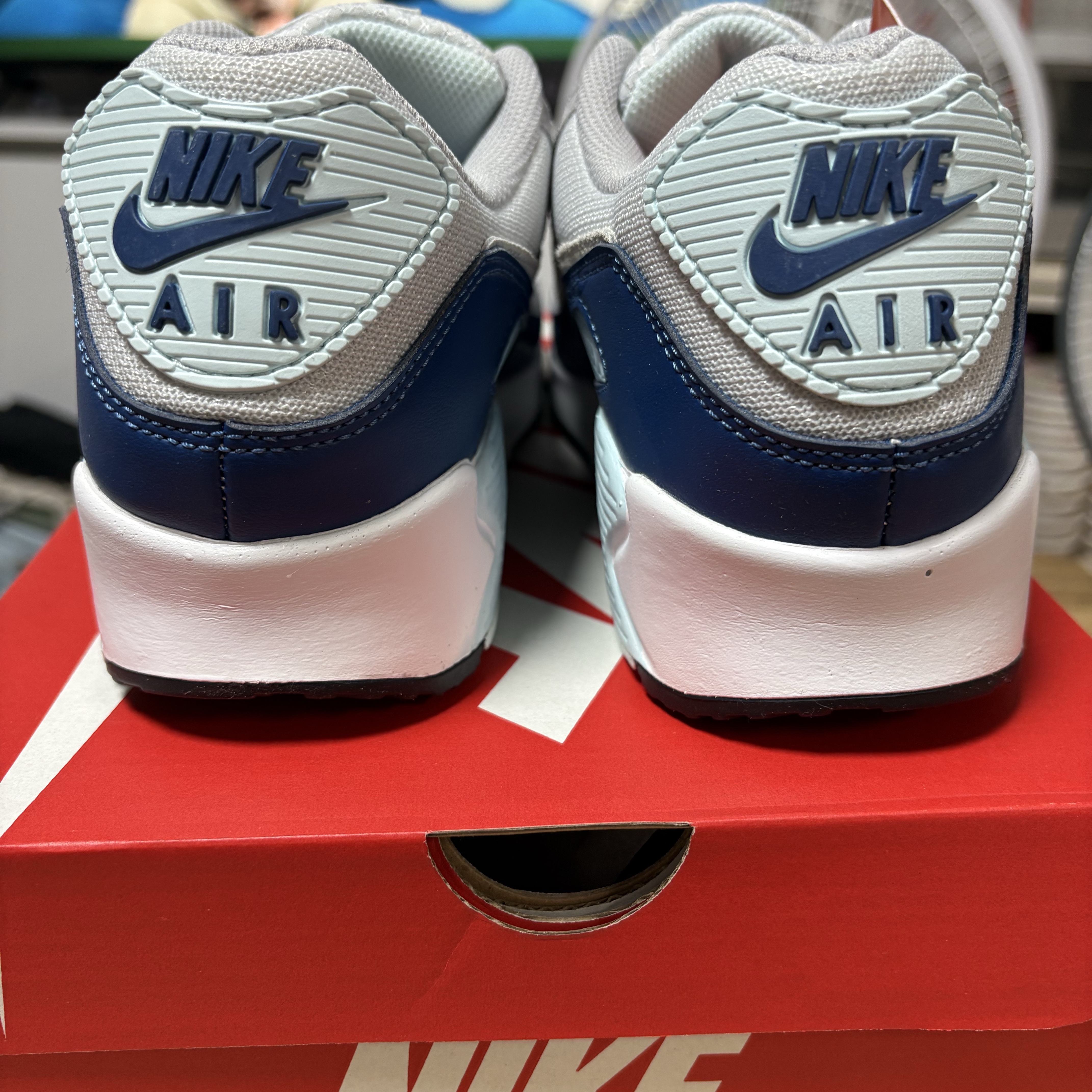 Nike Air Max 90 Pure Platinum Glacier Blue 착용 스타일 - 5