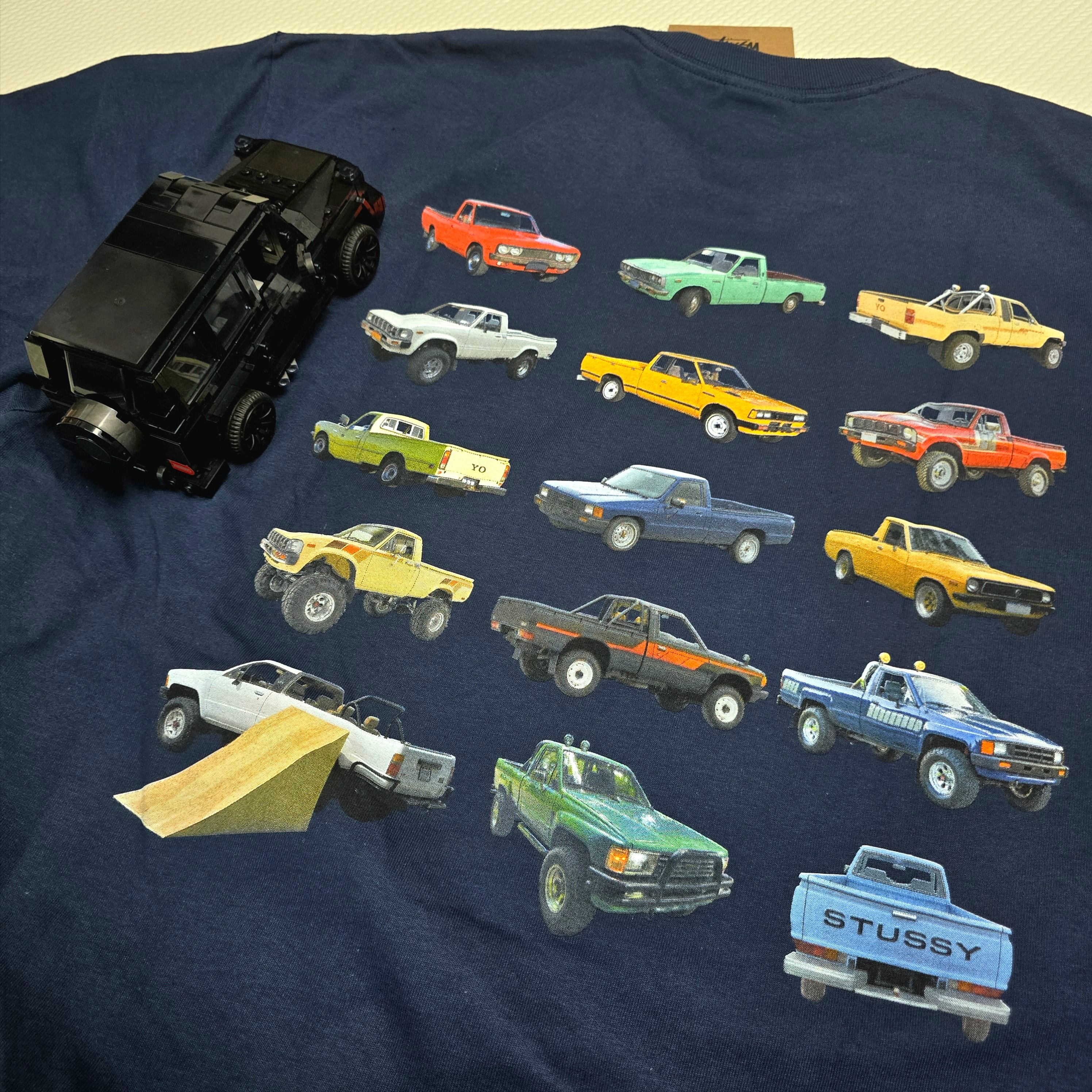 Stussy Pickup T-Shirt Navy 착용 스타일 - 1