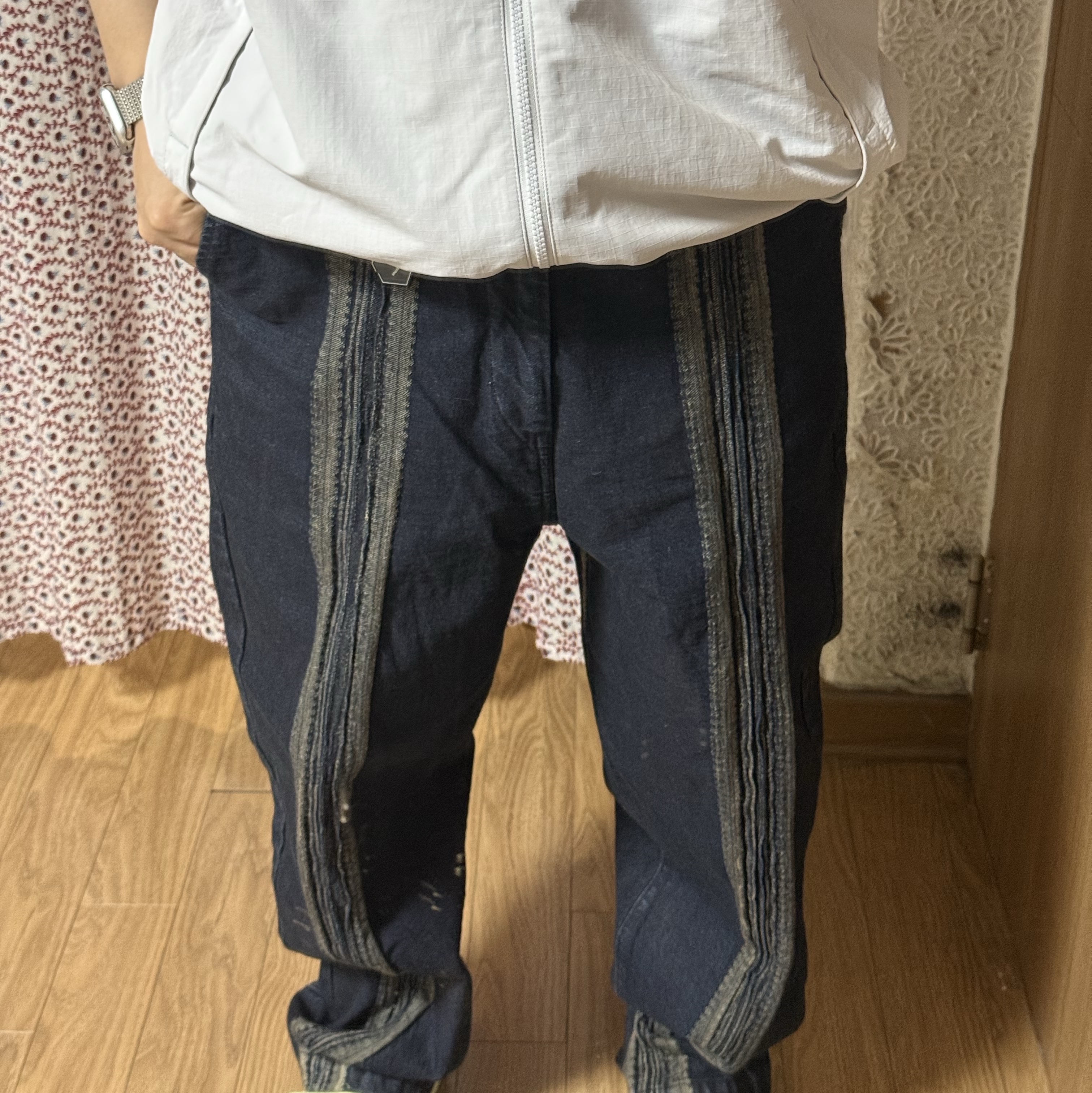 Kapital 12 oz. Yagasuri Jacquard Denim Neem Pants Indigo 착용 스타일