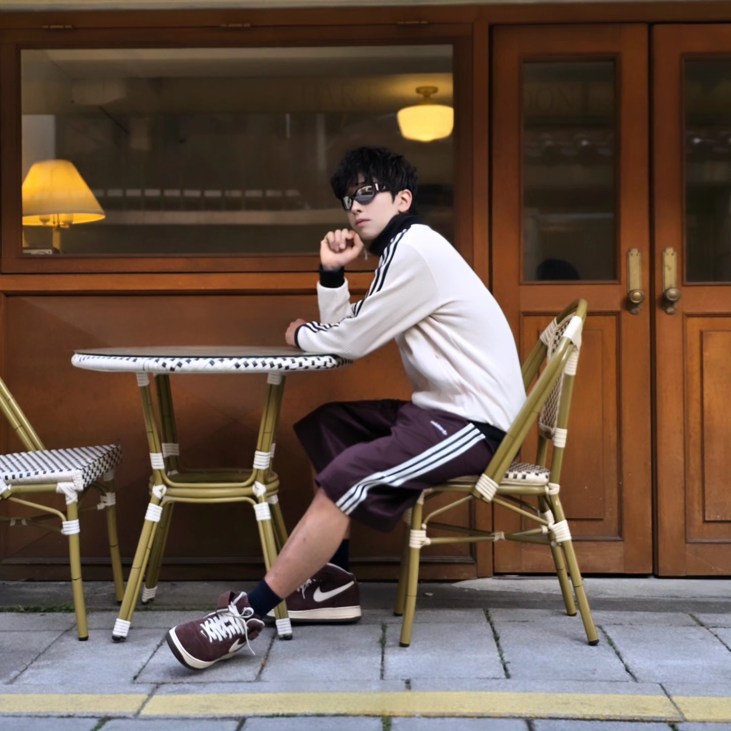 Adidas Waffle Beckenbauer Track Top Wonder White - KR Sizing, Adidas Waffle Beckenbauer Track Top Wonder White - KR Sizing 착용 스타일 - 5