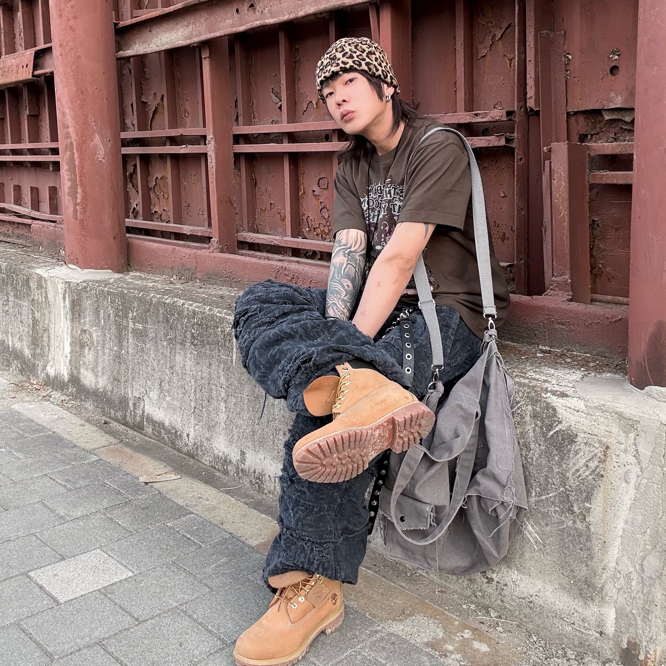 Timberland Premium 6 inch Waterproof Boot Wheat Nubuck - Wide, Suade Leopard Beanie Leopard 착용 스타일 - 1