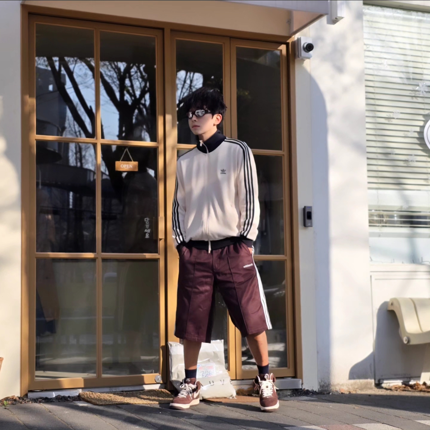 Adidas Waffle Beckenbauer Track Top Wonder White - KR Sizing, Adidas Waffle Beckenbauer Track Top Wonder White - KR Sizing 착용 스타일 - 2